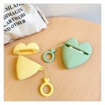 Wholesale Cute Design Cartoon Silicone Cover Skin for Airpod (1 / 2) Charging Case (Green Heart)